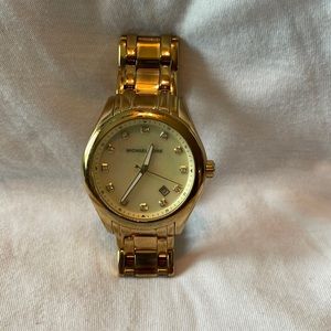 Womens Michael Kors crystal embellished goldstone watch